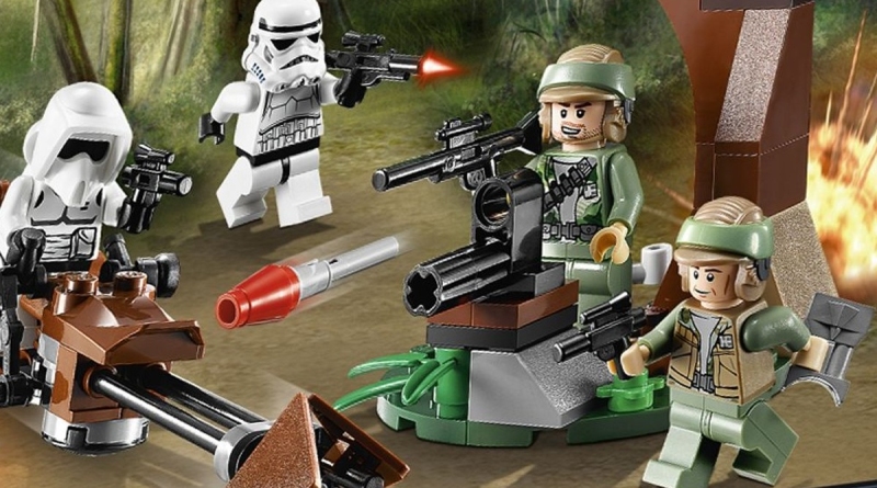 LEGO 9489 Endor Rebel Trooper Imperial Trooper Battle Pack box art featured