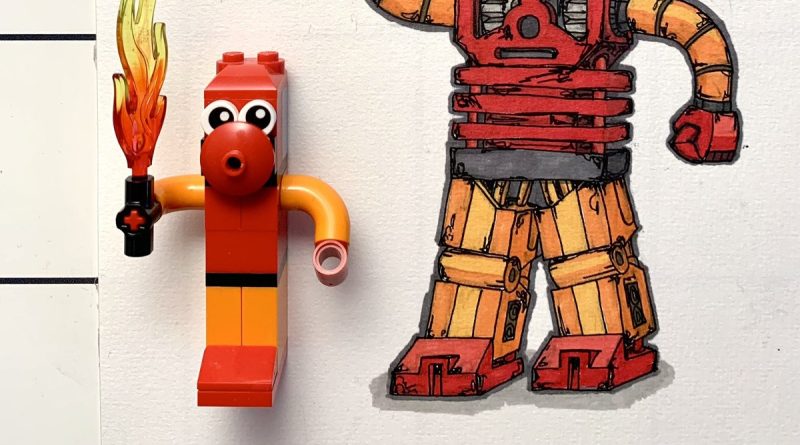 LEGO Classic concepto de bionicle tahu art Twitter de George Gilliatt destacado