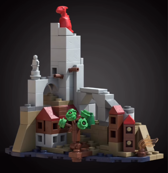 LEGO Ideas Dragons Keep Journeys end Bolt Builds design process 1
