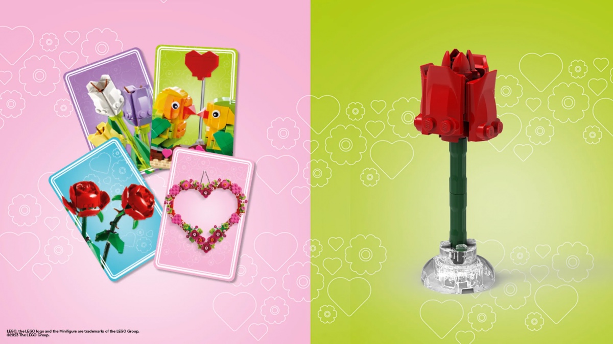 Biglietti e rose di San Valentino LEGO gratuiti in arrivo il mese
