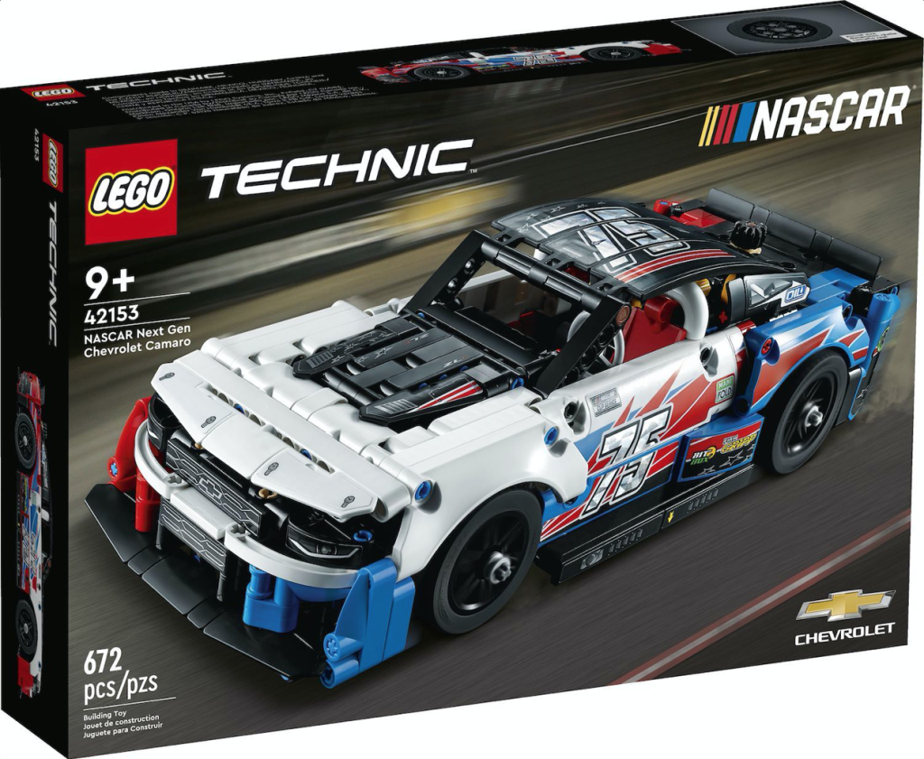 LEGO Technic 42153 NASCAR Next Gen Chevrolet Camaro ZL1 scatola anteriore