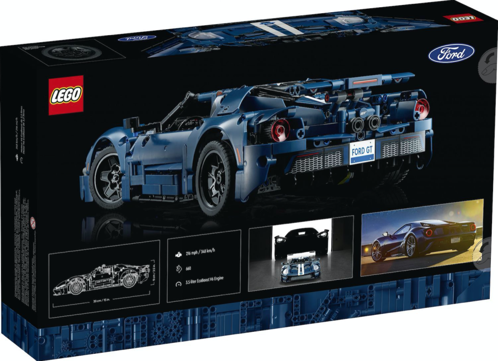 LEGO Technic 42154 2022 Ford GT box back