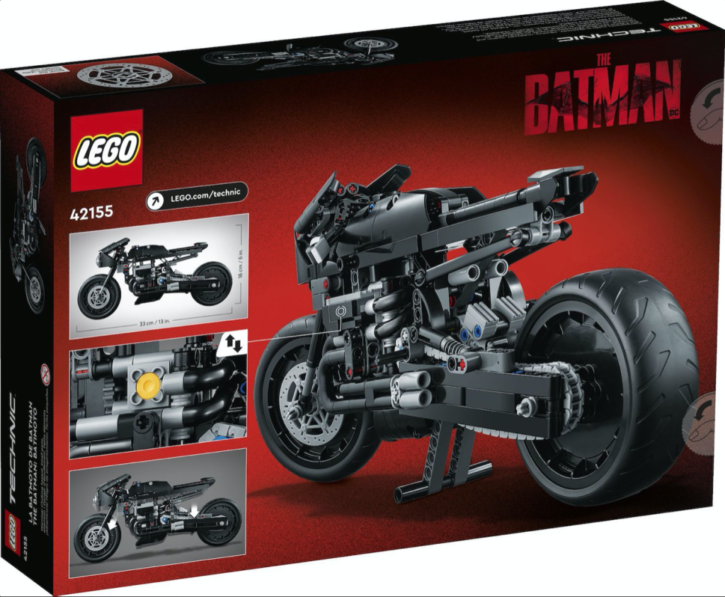 LEGO Technic 42155 Batman – The Batcycle box back