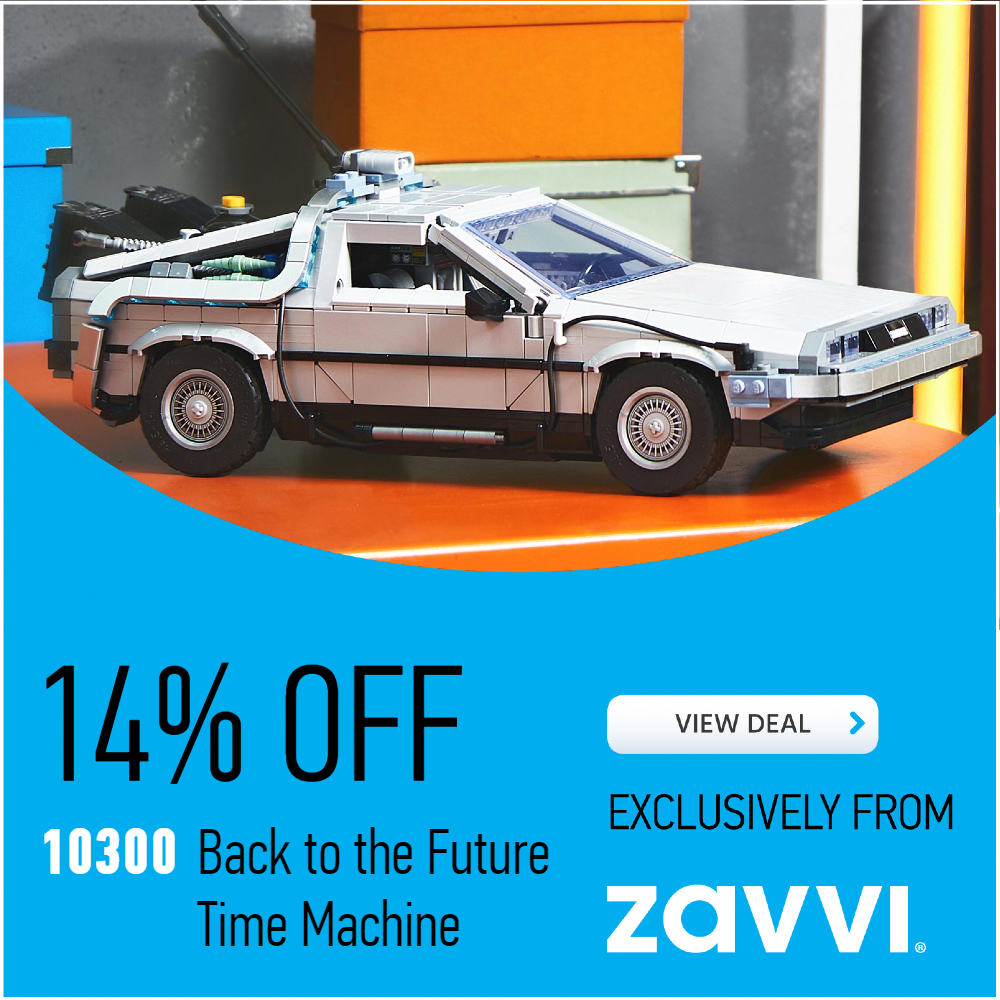 lego 10300 back to the future time machine 14 off deal card