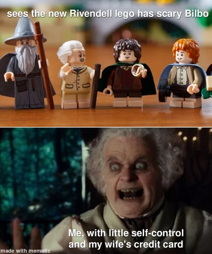 LEGO tákn 10316 Hringadróttinssaga: Rivendell er með meme