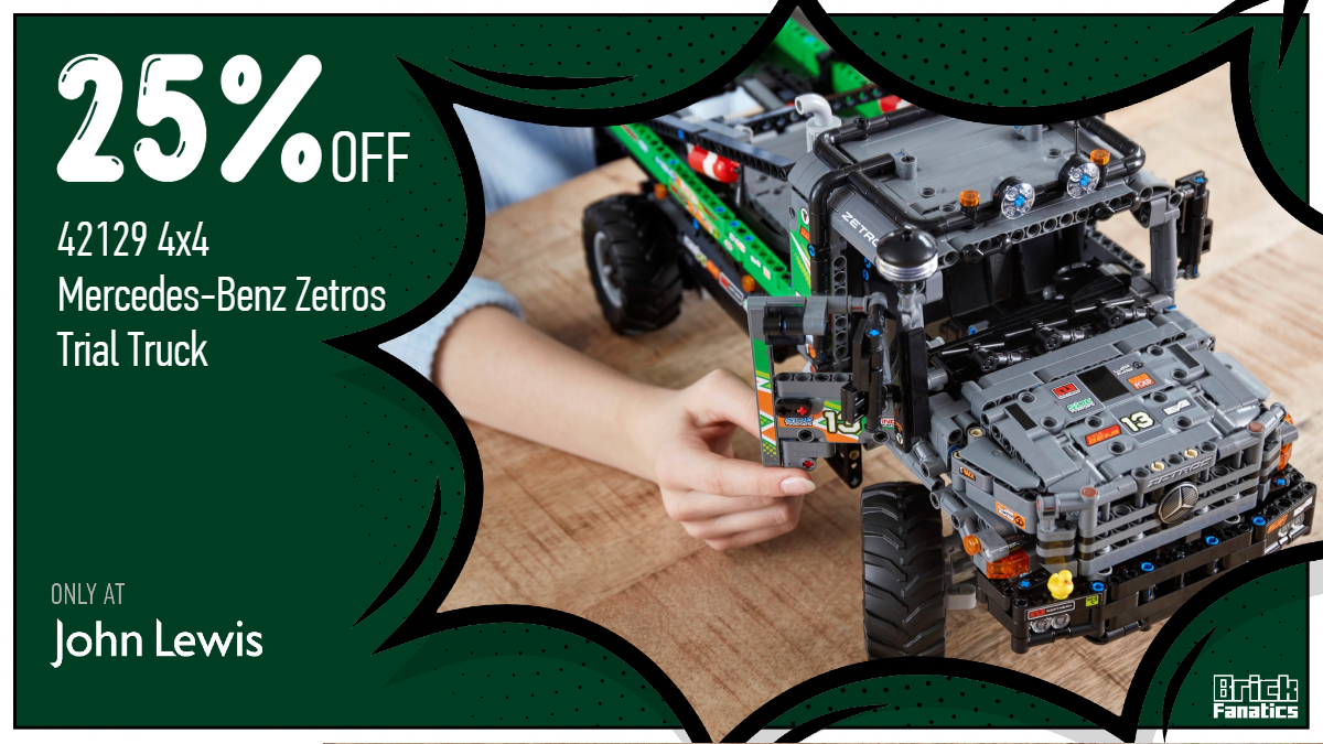 John Lewis drops price of LEGO 42129 4x4 MercedesBenz Zetros Trial Truck