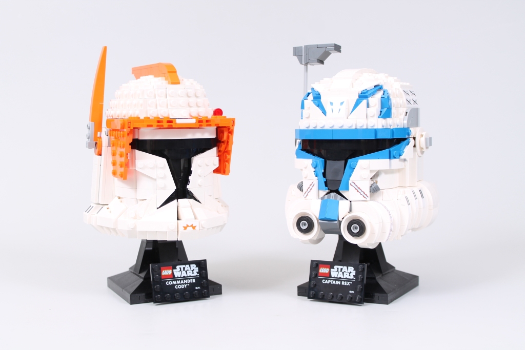 LEGO Star Wars 75349 Captain Rex Helmet 75350 Clone Commander Cody Helmet review comparison 3