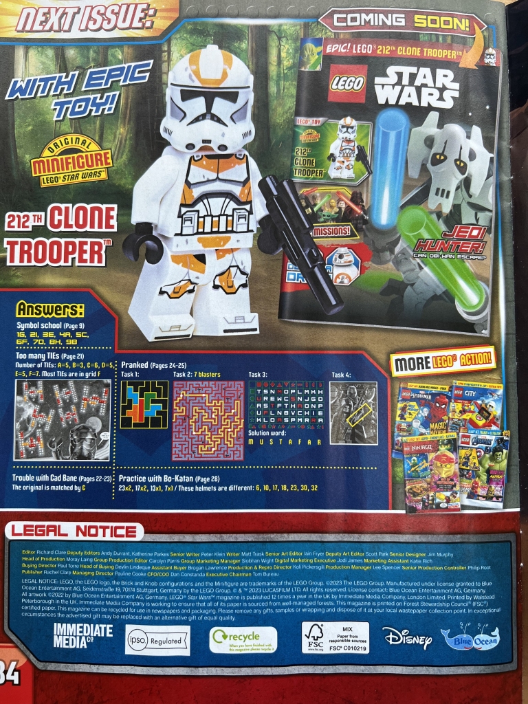 LEGO Star Wars magazine issue 92 next issue page