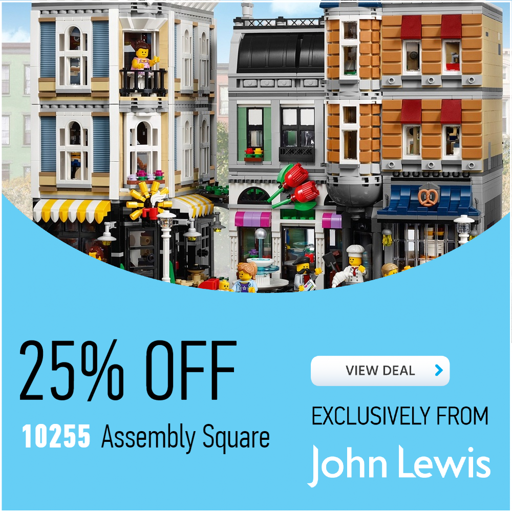 lego 10255 Assembly square 25 off john lewis deal card 1