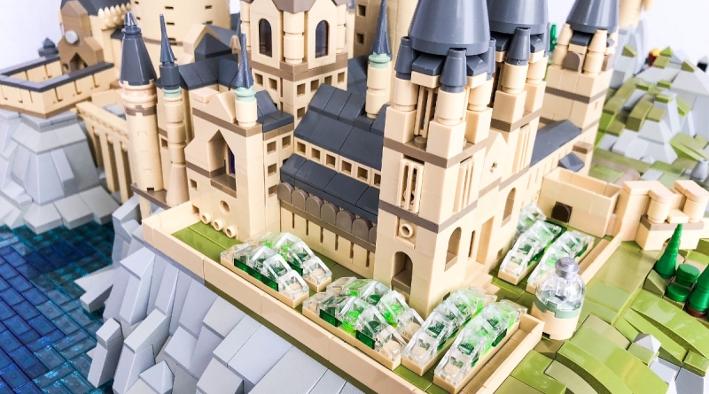 Joshua Wray Microscala Hogwarts LEGO Harry Potter costruisce in primo piano