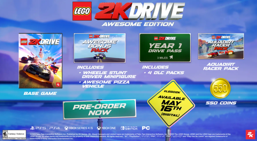 Contenu LEGO 2K Drive Awesome Edition