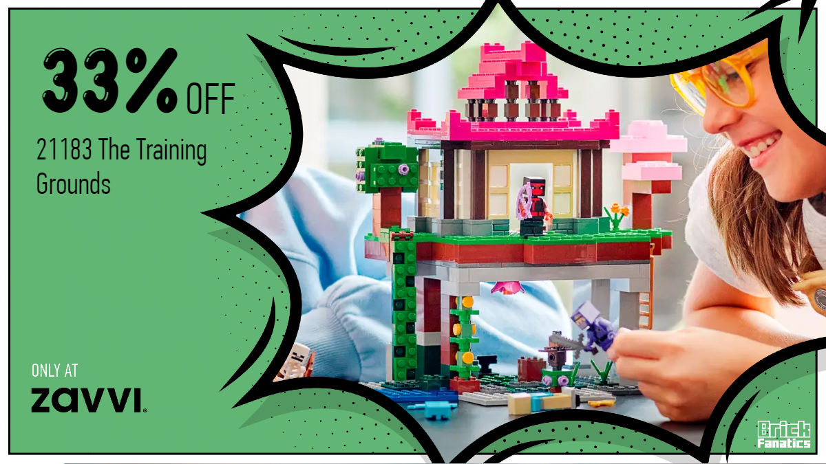 33% off LEGO Minecraft 21183 The Training Grounds at Zavvi