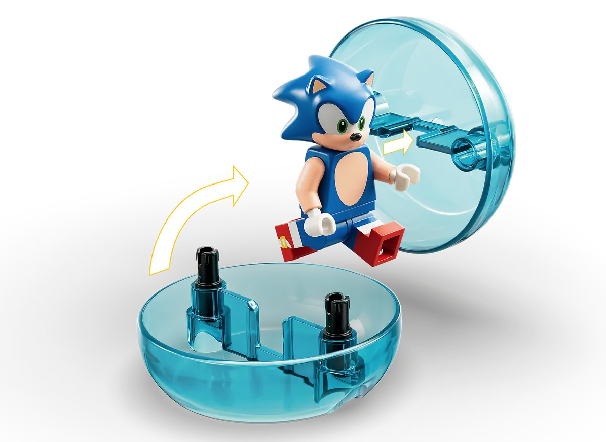 LEGO Sonic the Hedgehog 76990 Sonics Speed Sphere Challenge play feature 2