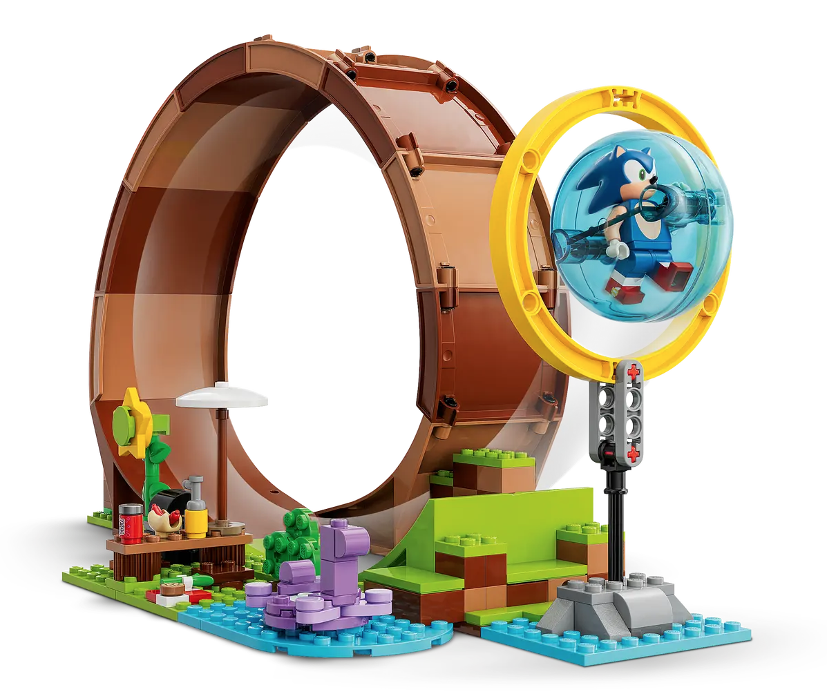 LEGO Sonic the Hedgehog 76994 Green Hill Zone Loop Challenge play feature 2