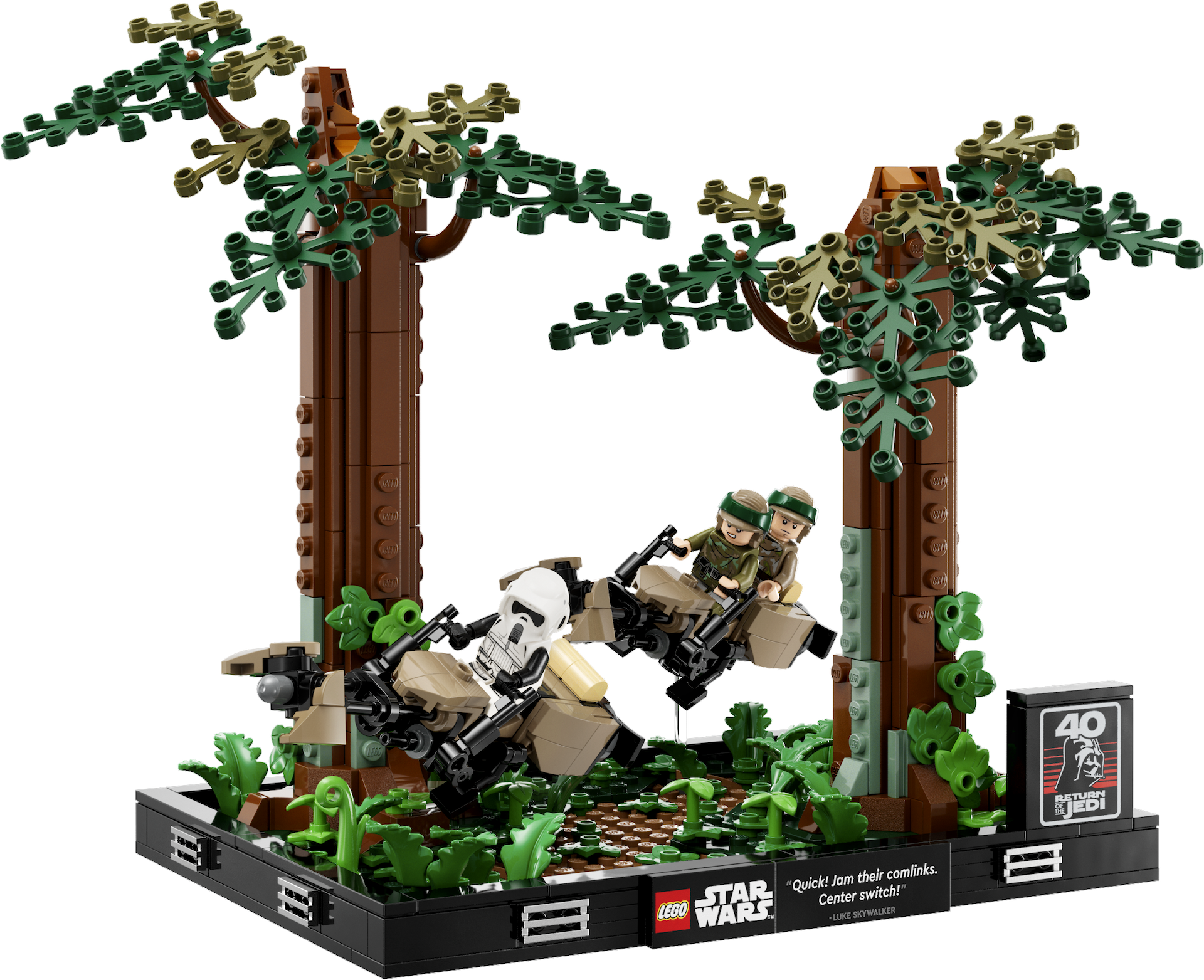 LEGO Star Wars 75353 Endor Speeder Chase Diorama 1