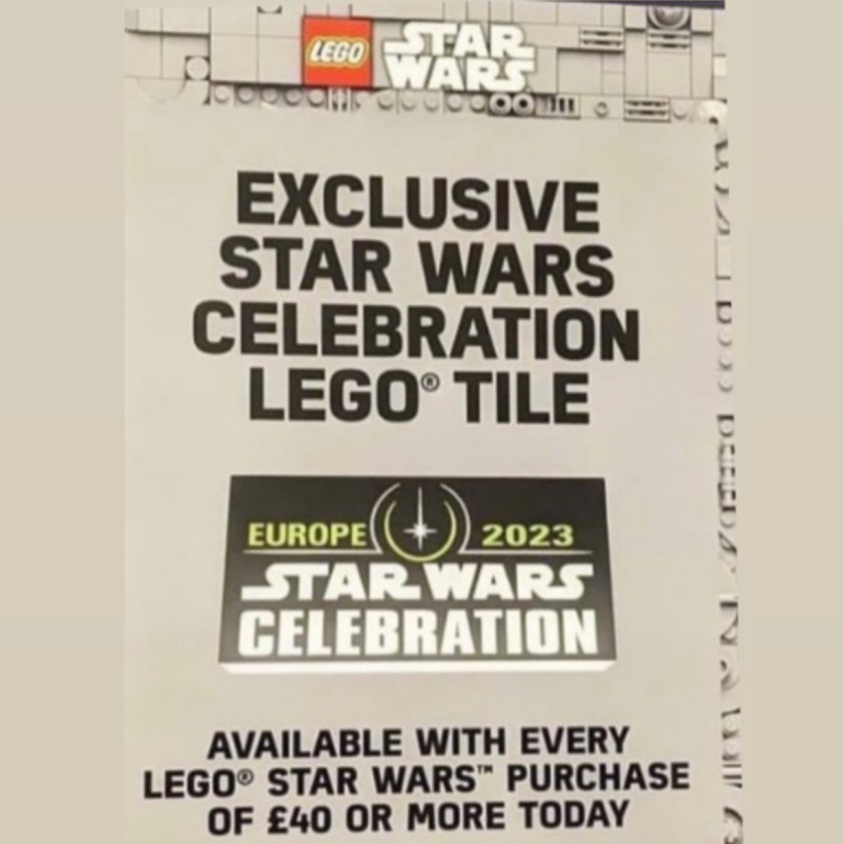 LEGO doan Star Wars Celebration Europe 2023 tile at event