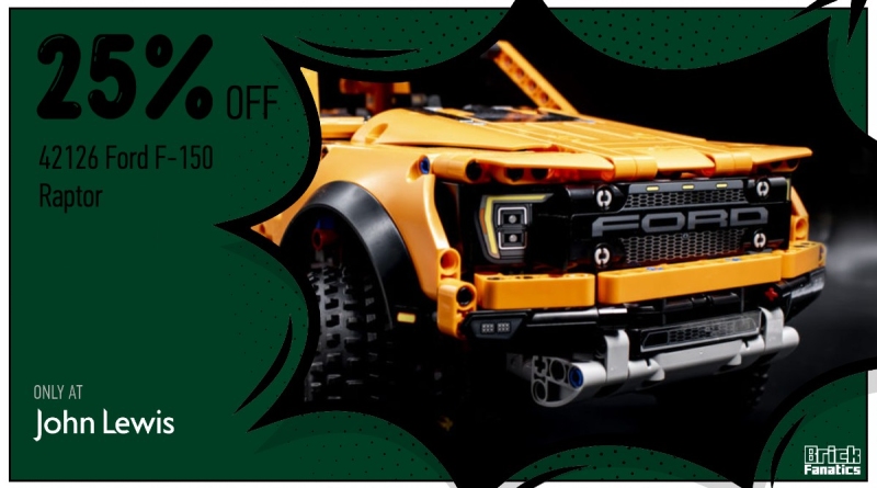 LEGO Technic 42126 Ford F 150 Raptor John Lewis featured