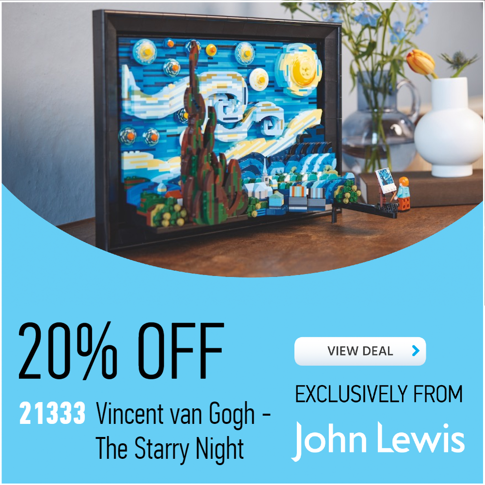 lego ideas 21333 vincent van gogh the starry night john lewis 20 off deal card