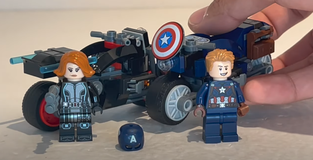 DuckBricks LEGO Marvel Black Widow Captain America Motorcycles 1024x525