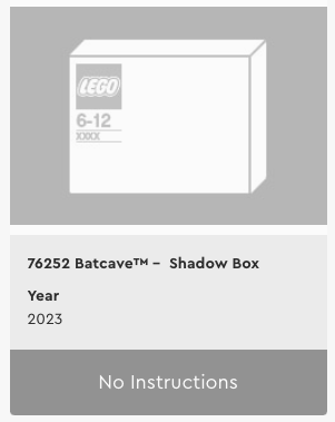 LEGO Batman 76252 Batcave Shadow Box Building Instructions