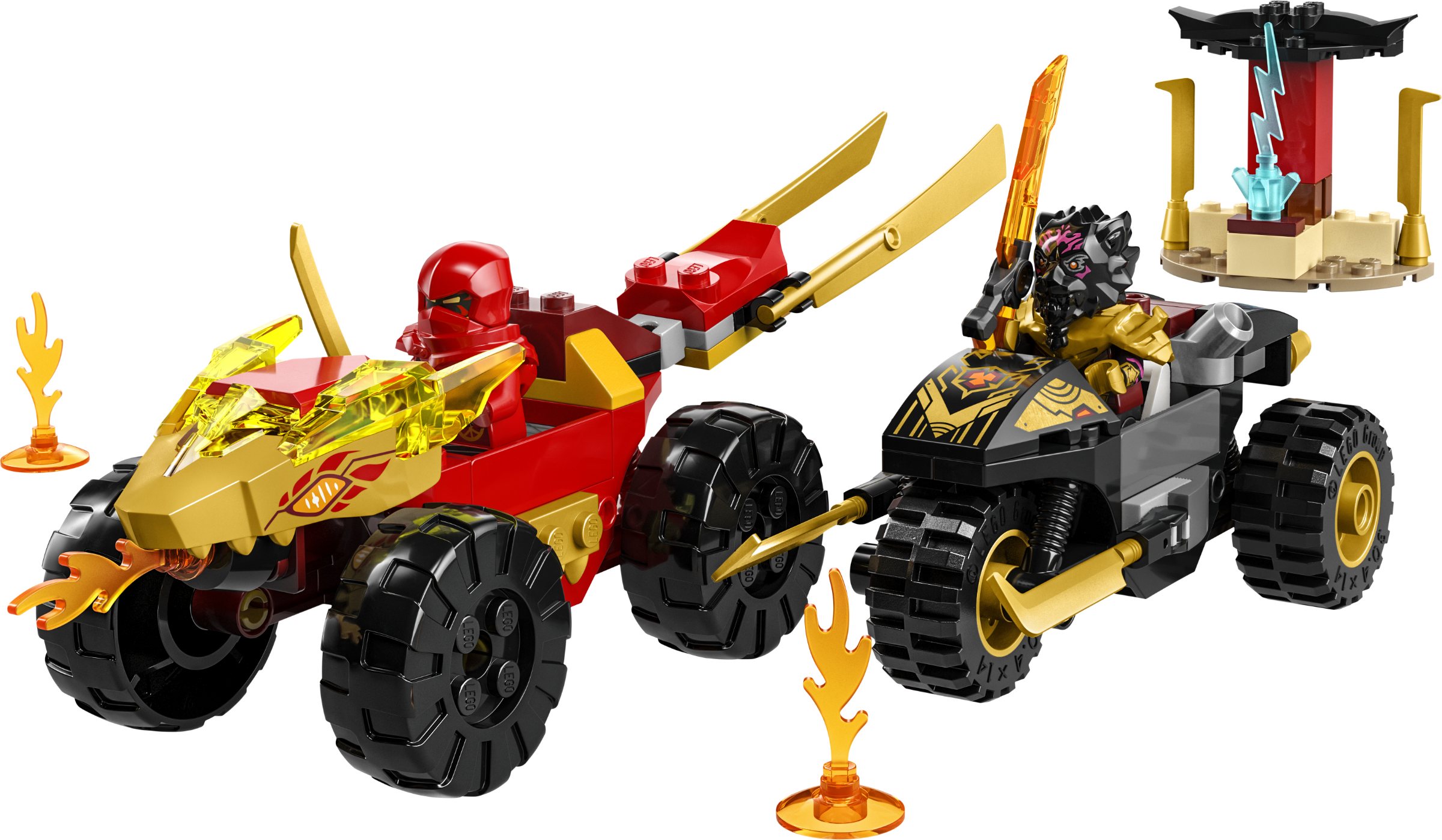 LEGO NINJAGO 71789 Kai and Rass Car and Bike Battle 2