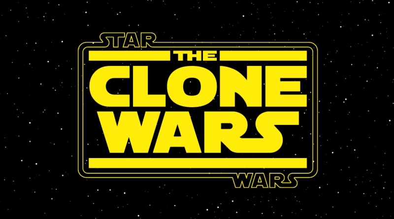 Star Wars Il logo di Clone Wars in primo piano