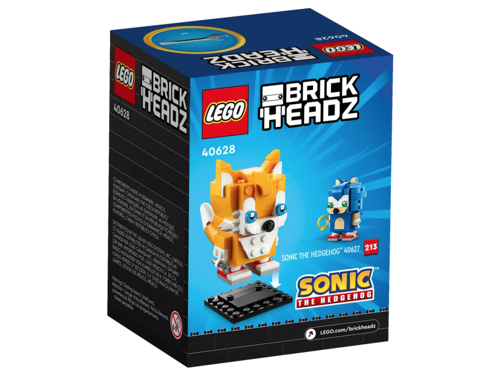LEGO BrickHeadz 40628 Miles Tails Prower box back 1024x769
