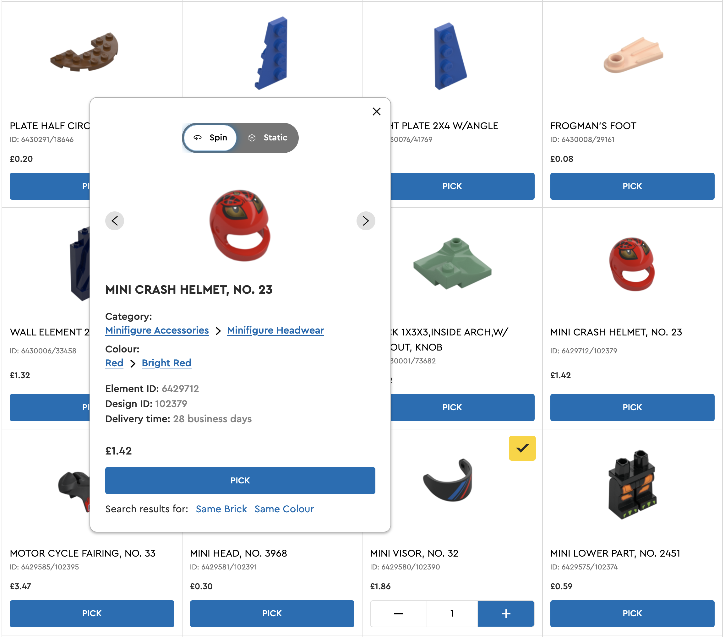 LEGO Pick a Brick receives an impressive visual update