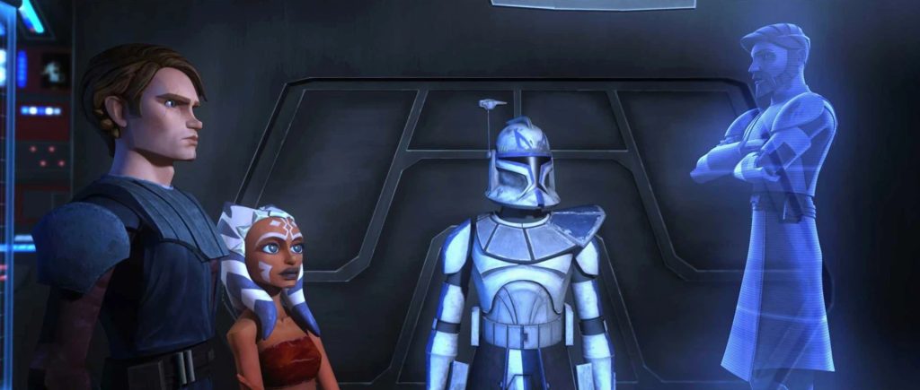 Anakin and Ahsoka on board the Resolute 1024x435