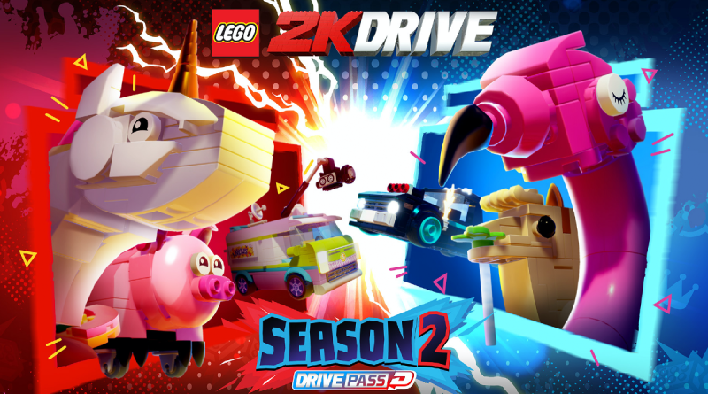 LEGO 2K Drive sesong 2 Drive Pass-nøkkelgrafikk, fremhevet bilde