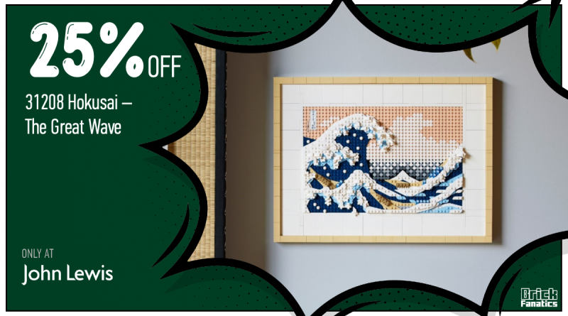 LEGO Art 31208 Hokusai – A Grande Onda John Lewis 25% de desconto em destaque