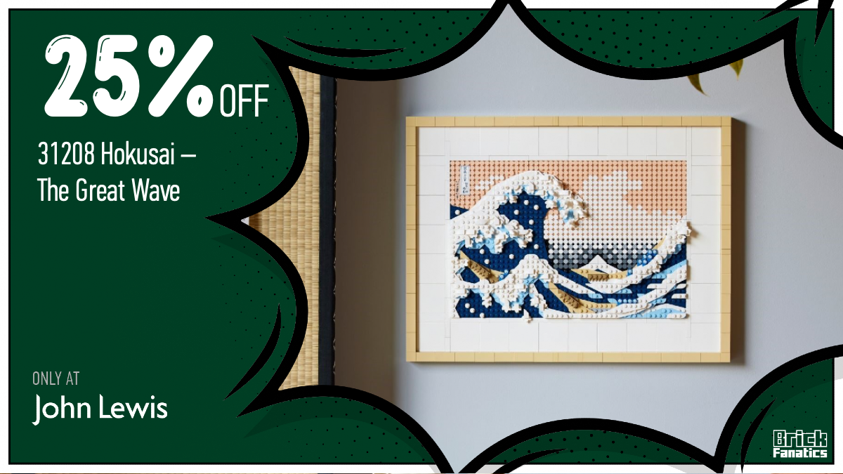 LEGO-fy your wall with 25% off 31208 Hokusai – The Great Wave