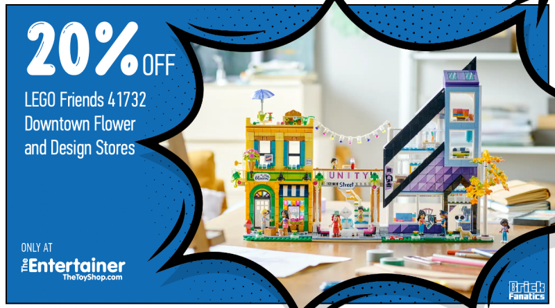 LEGO Friends 41732 Tiendas de flores y diseño del centro The Entertainer presentó 20 de descuento