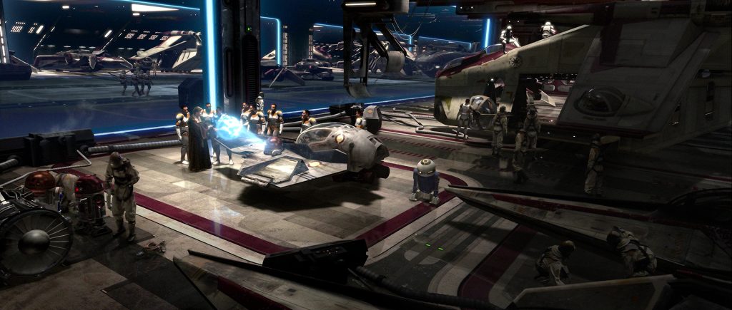 Star Wars Republic Attack Cruiser flight deck 1 1024x435