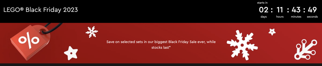 LEGO Black Friday sale 2023 tease 1024x210