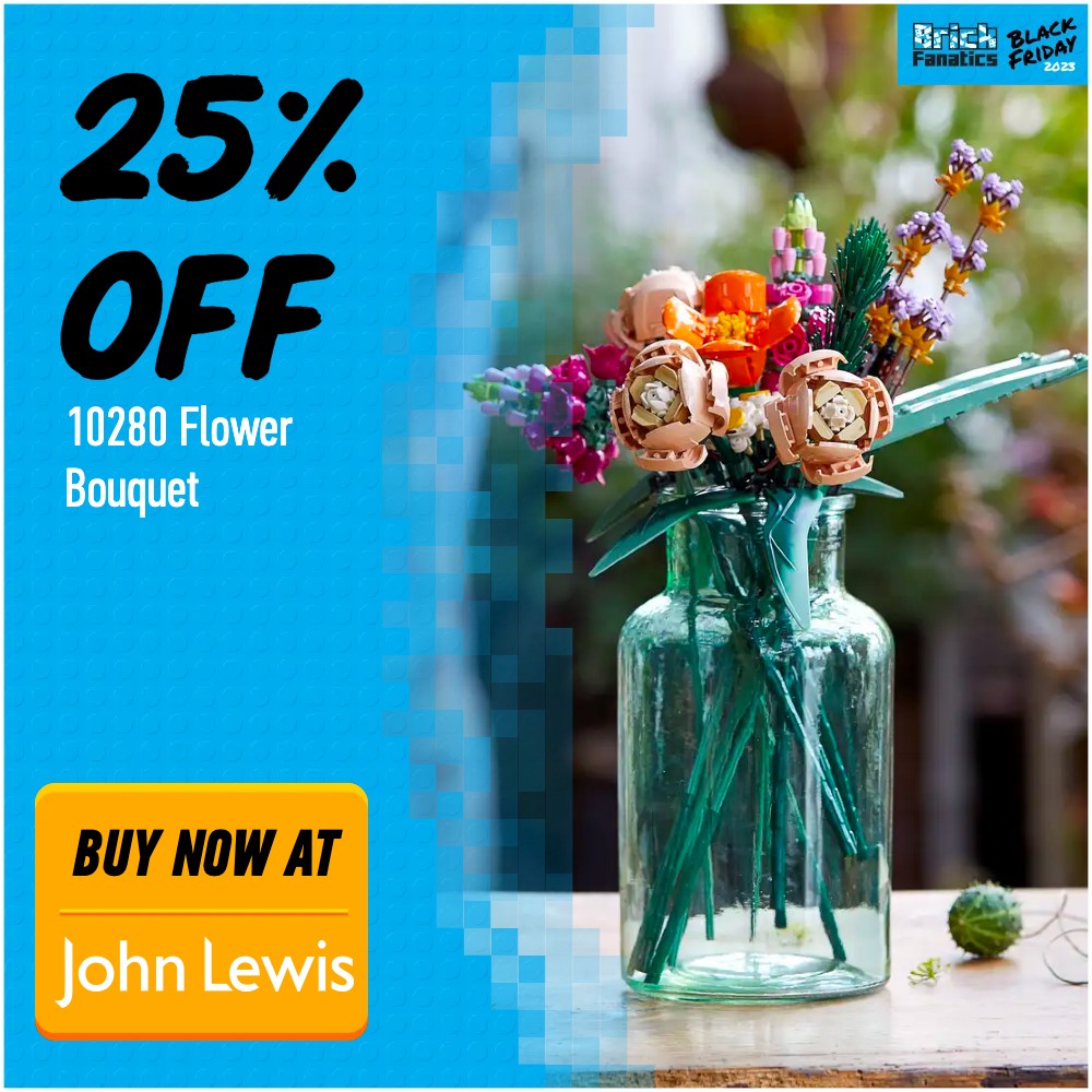LEGO Icons 10280 Flower Bouquet John Lewis deal card