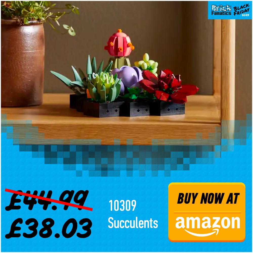LEGO Icons 10309 Succulents Amazon deal card