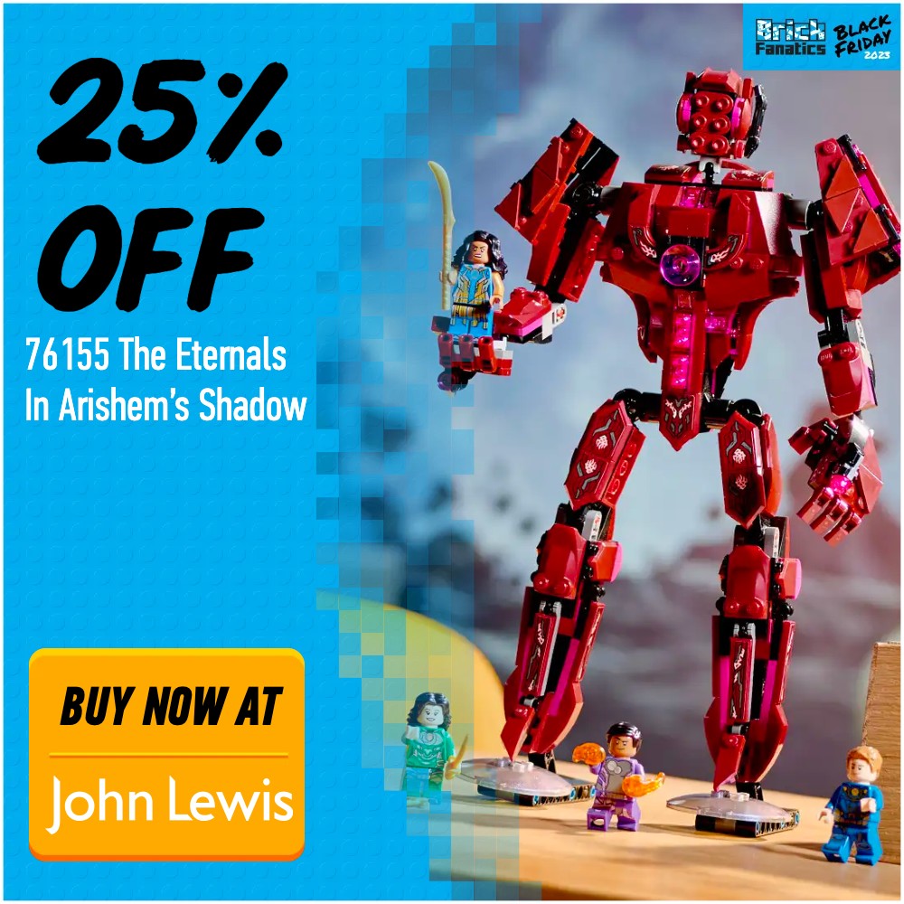 LEGO Marvel 76195 The Eternals In Arishems Shadow John Lewis deal card