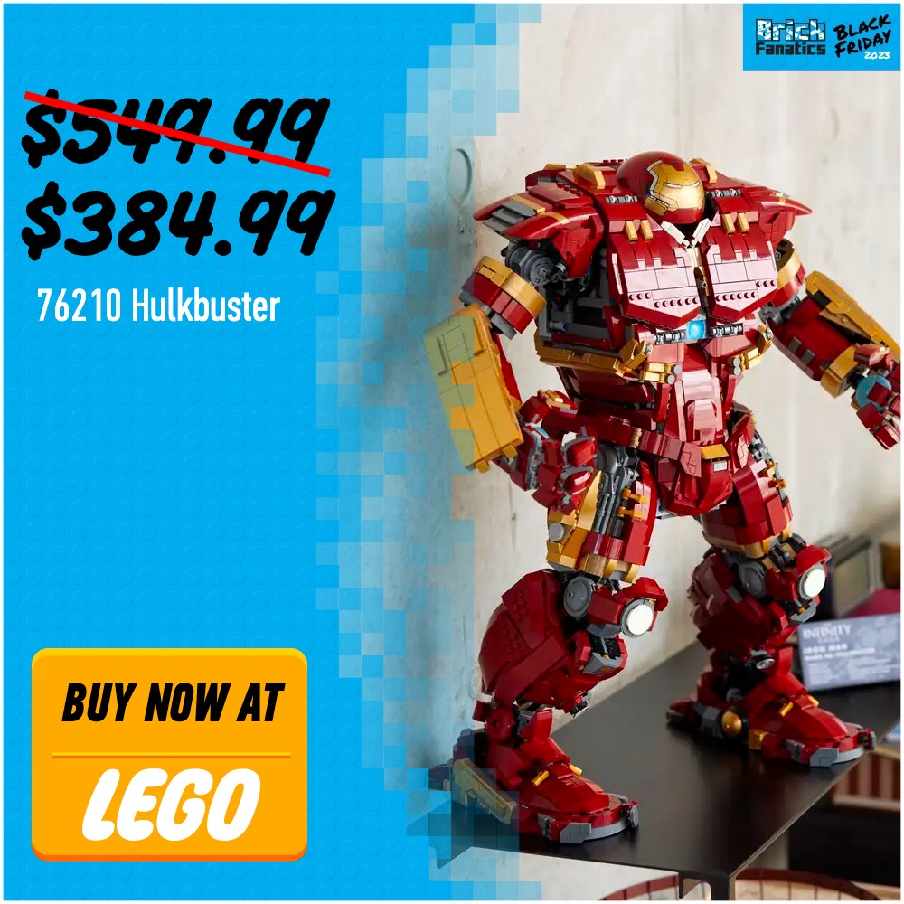 LEGO Marvel 76210 Hulkbuster Black Friday deal card