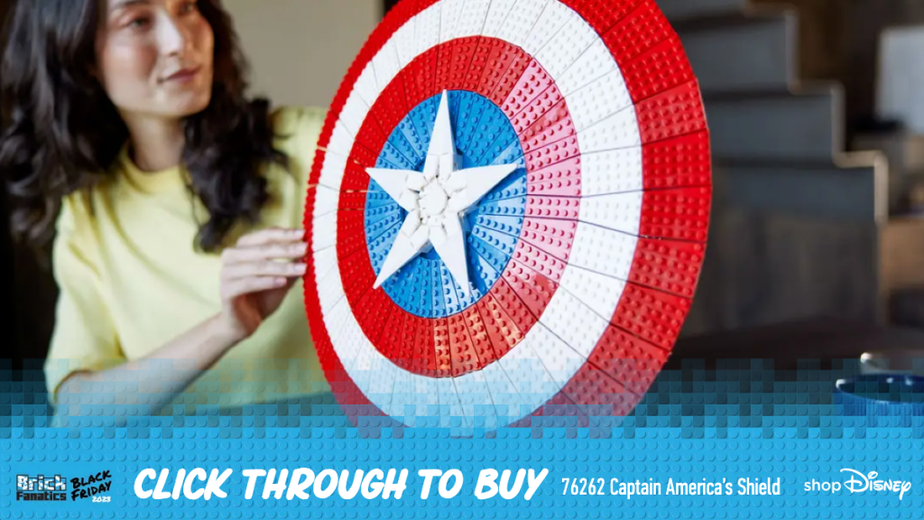 LEGO Marvel 76262 Captain Americas Shield shopDisney 20 off Black Friday CTA image 1024x576