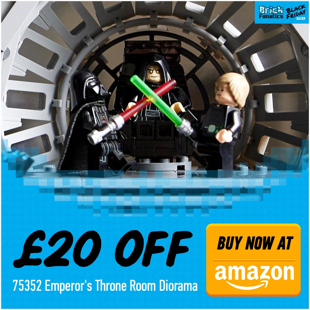 LEGO Star Wars 75352 Keiserens tronsal Diorama Amazon-tilbudskort