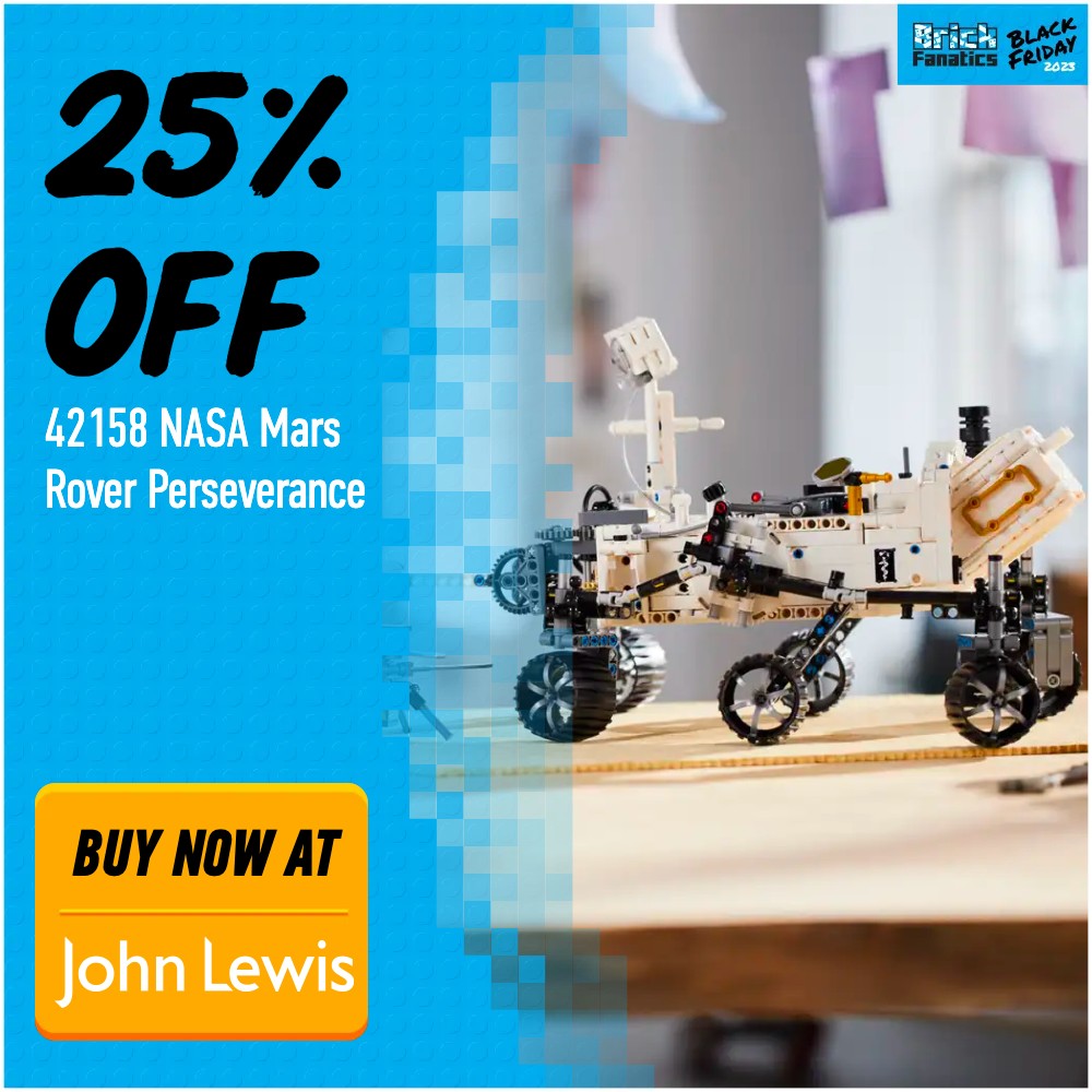LEGO Technic 42158 NASA Mars Rover Perseverance John Lewis deal card