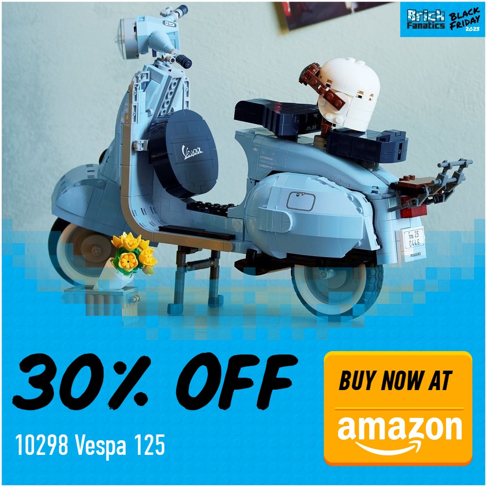 lego icons 10298 vespa 125 30 off amazon black friday deal card