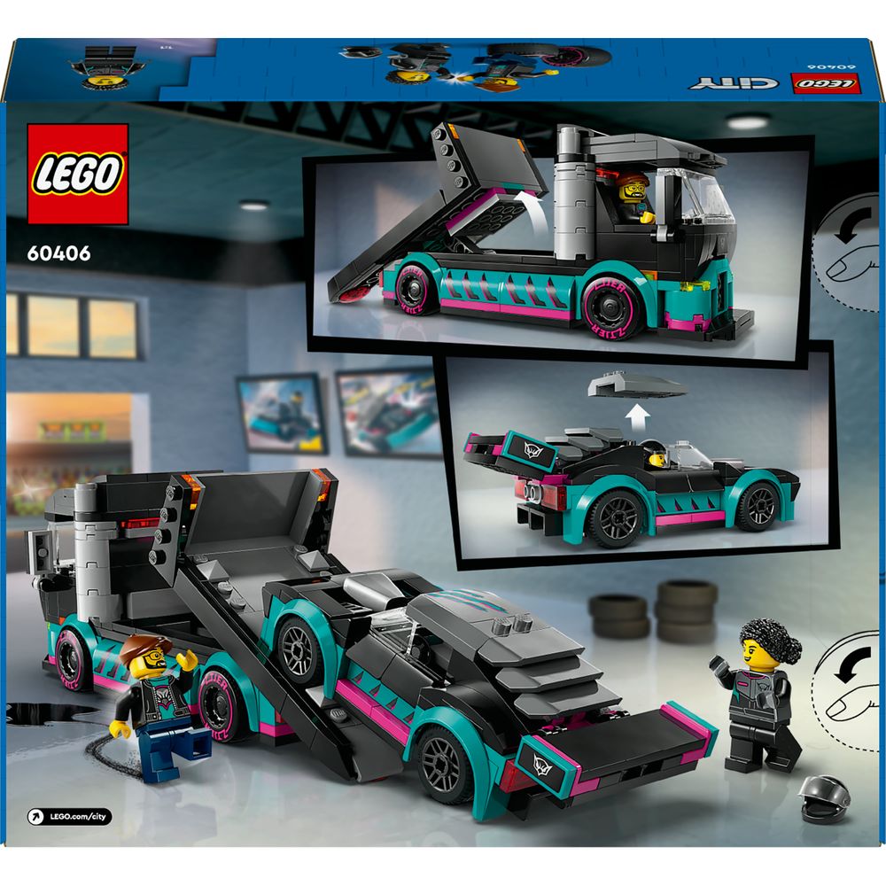 60406 race car and car carrier truck 1