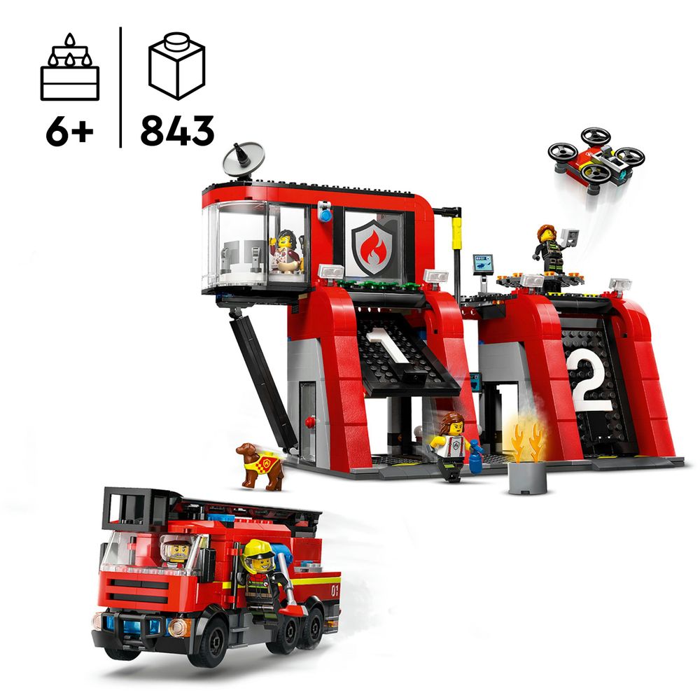 60414 fire station with fire engine 2