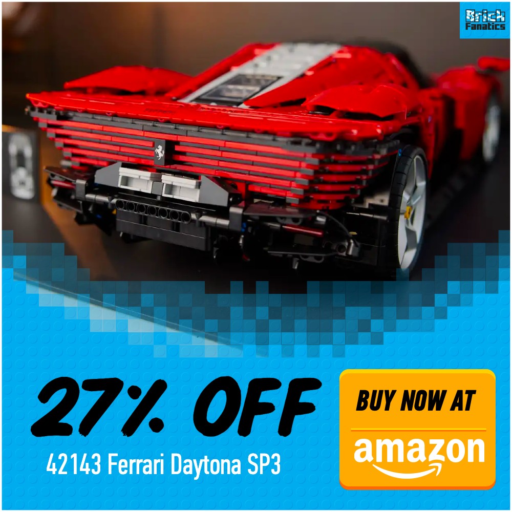 LEGO Technic 42143 Ferrari Daytona SP3 Amazon deal card