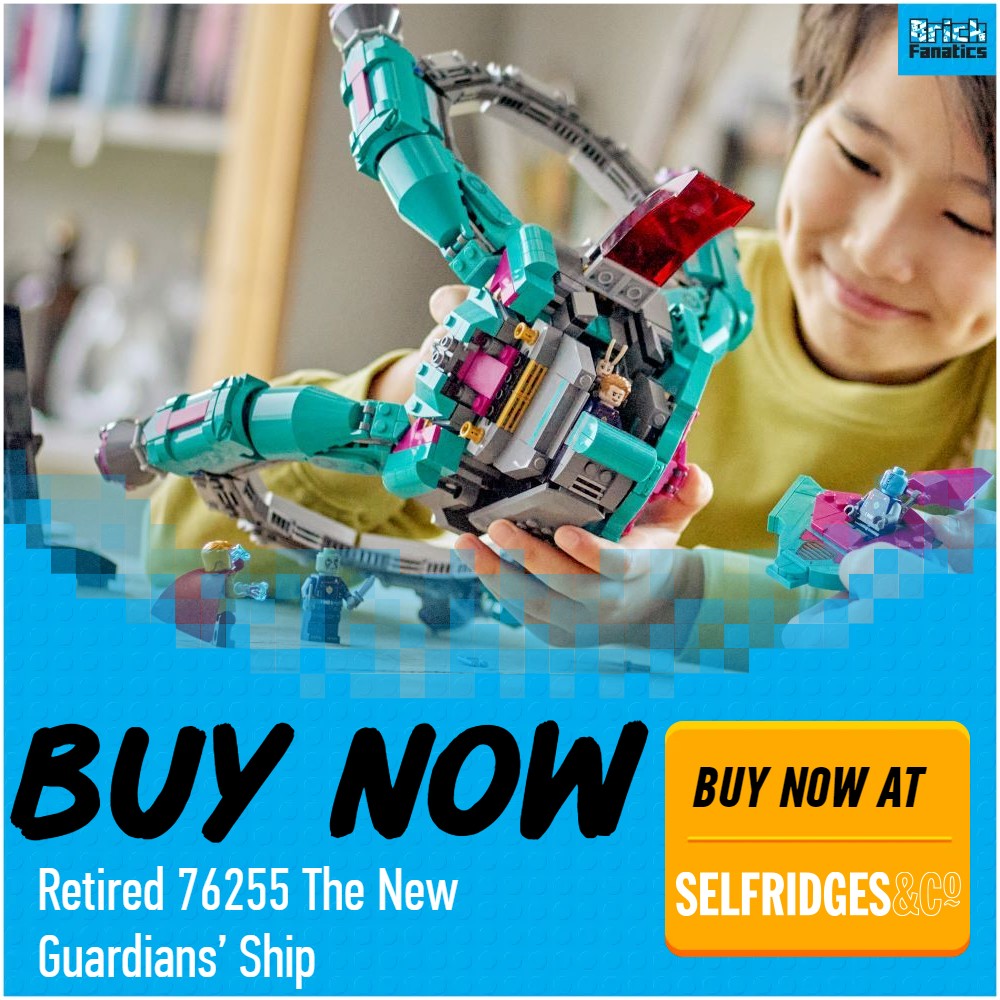 LEGO Marvel 76255 the new guardians ship buy now retired selfridges deal card