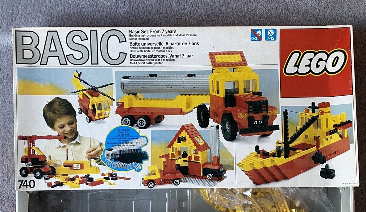 LEGO 375 Deluxe Basic Set - BOX ONLY! Comes with original plastic insert  trays!