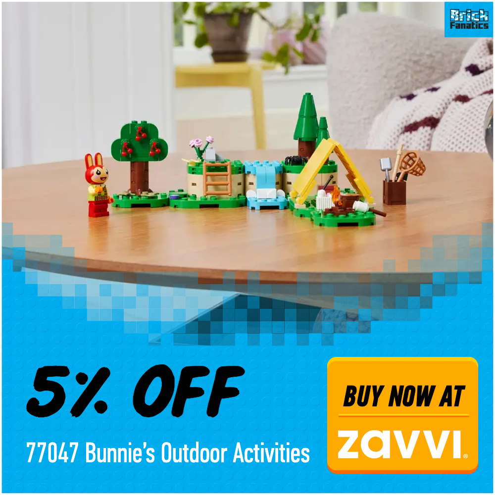 LEGO Animal Crossing 77047 Bunnies Outdoor Activities Zavvi 5 off deal card