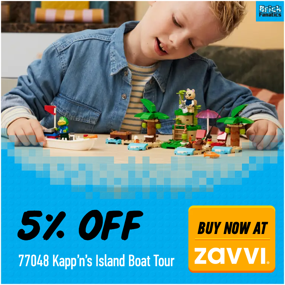 LEGO Animal Crossing 77048 Kappns Island Boat Tour Zavvi 5 off deal card